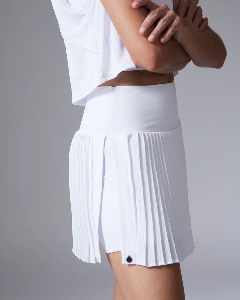 Saia Hook Plissada Basica - Branco