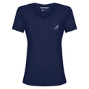 CAMISETA FEMININA MANGA CURTA DECOTE V BEACH SPORTS MORMAII 2733 AZUL MARINHO