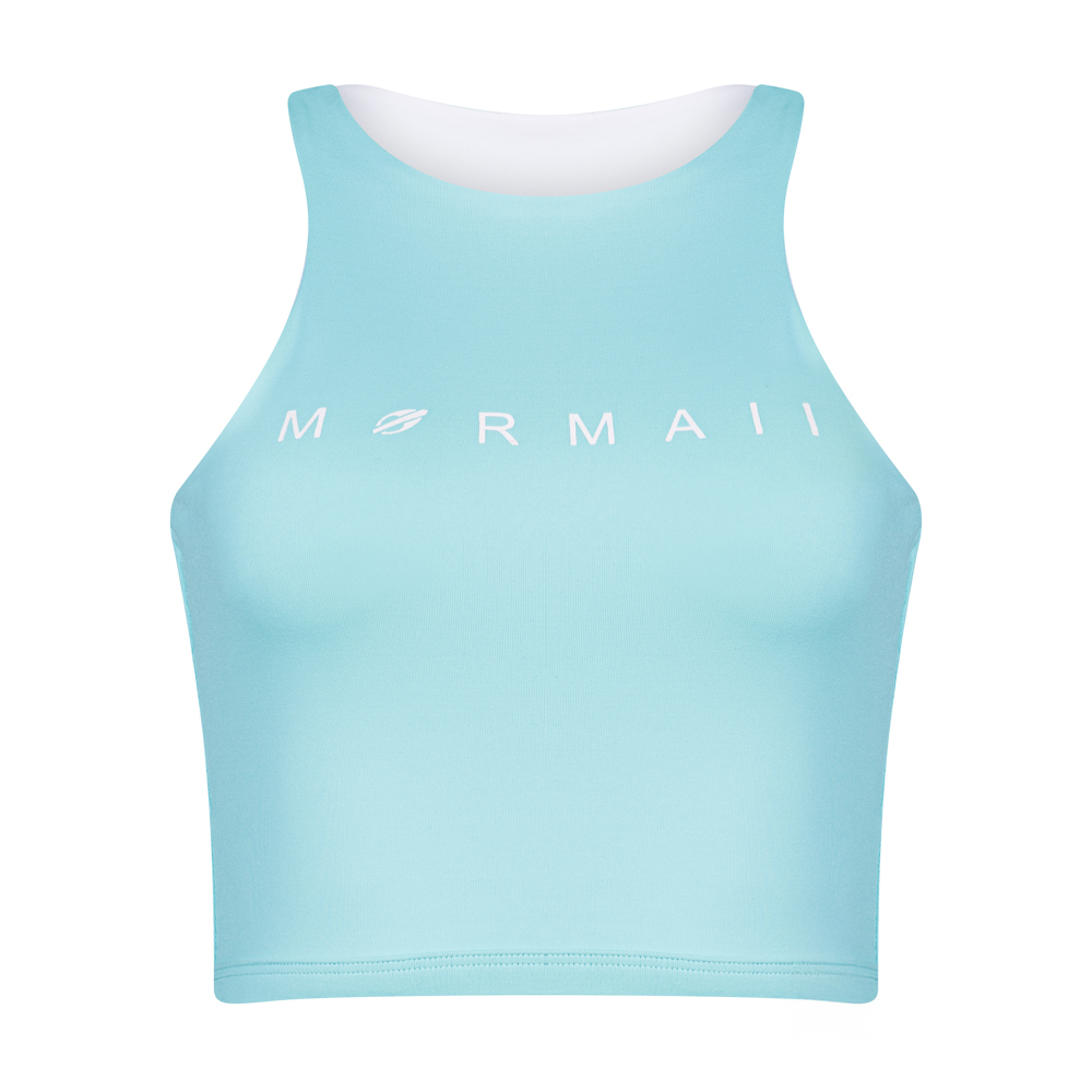 TOP FEMININO DUPLA FACE MORMAII 2941 VERDE CLARO/BRANCO