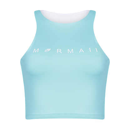 TOP FEMININO DUPLA FACE MORMAII 2941 VERDE CLARO/BRANCO