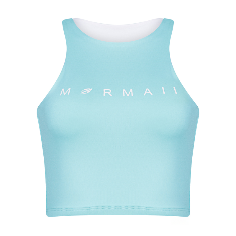 TOP FEMININO DUPLA FACE MORMAII 2941 VERDE CLARO/BRANCO