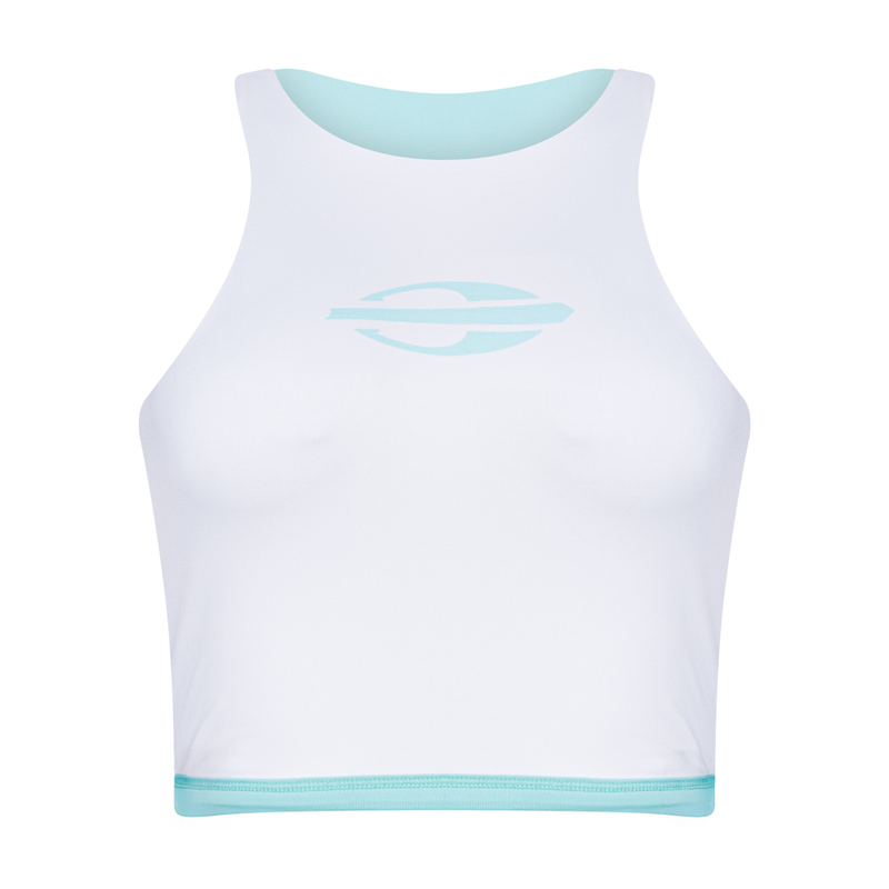 TOP FEMININO DUPLA FACE MORMAII 2941 VERDE CLARO/BRANCO