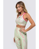 Legging DROP SHOT GRETA  - Verde/Rosa