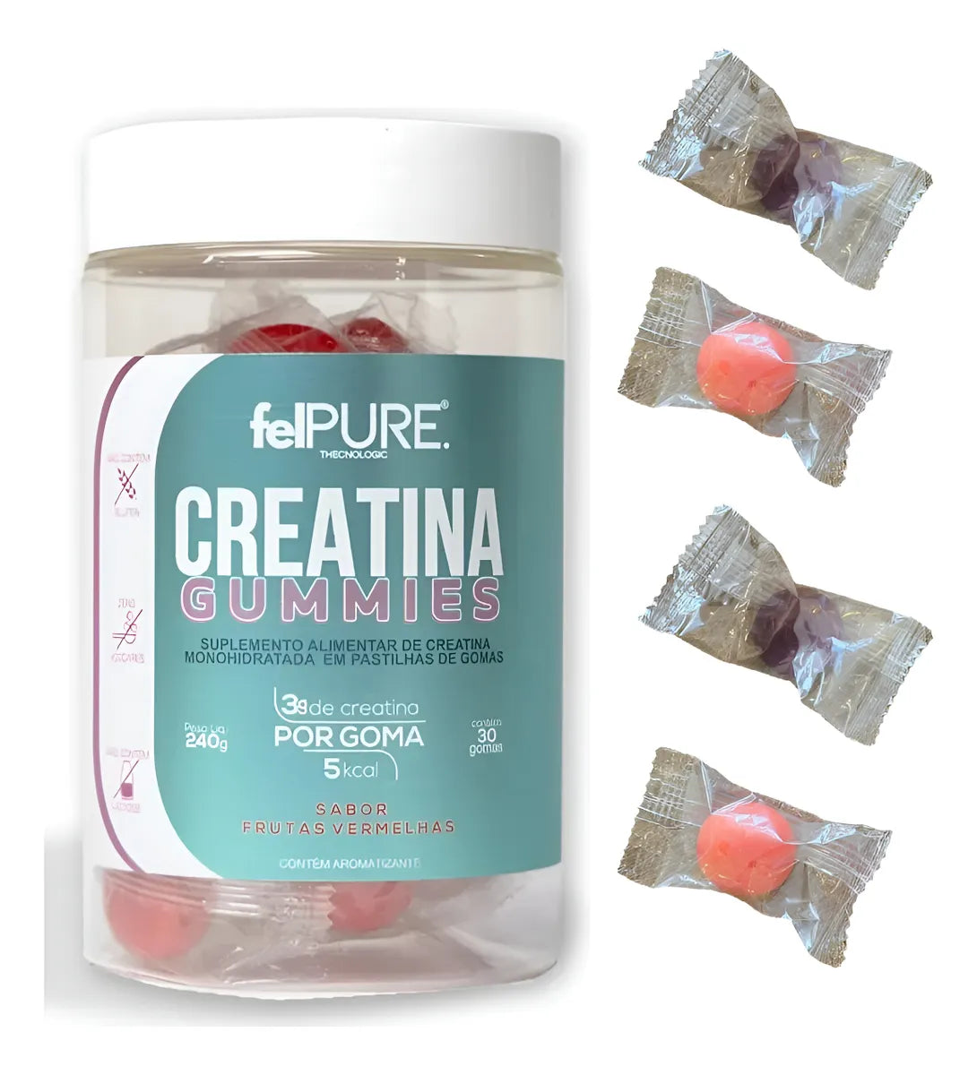 Creatina Gummies Felpure | 3g por Goma | Praticidade Diaria