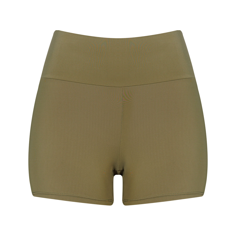 VESTIDO FEMININO NADADOR COM SHORTS MORMAII 2952 VERDE MILITAR