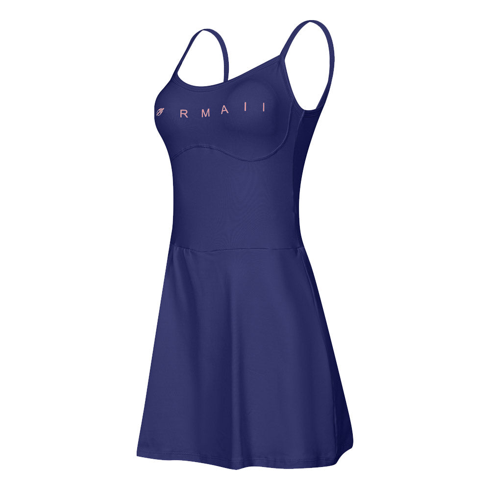 VESTIDO MACAQUINHO VITORIA MARCHEZINI 2025 AZUL MARINHO
