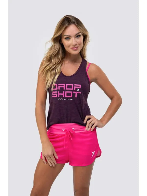 Short duplo DROP SHOT ENJOY 1.0 - Rosa Neon