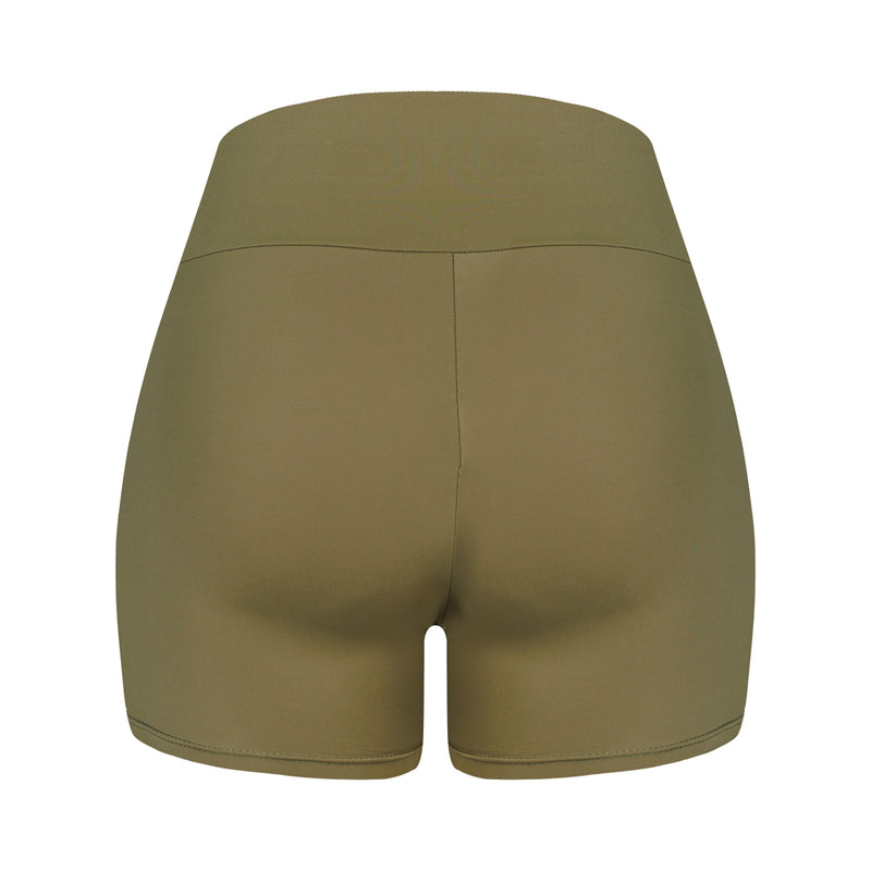 VESTIDO FEMININO NADADOR COM SHORTS MORMAII 2952 VERDE MILITAR