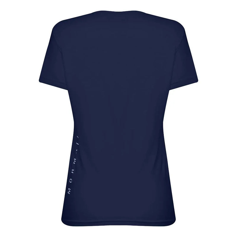 CAMISETA FEMININA MANGA CURTA DECOTE V BEACH SPORTS MORMAII 2733 AZUL MARINHO