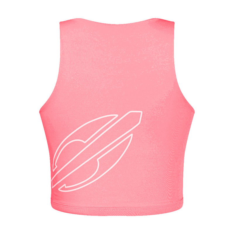 TOP FEMININO DUPLA FACE BEACH MORMAII 2941 ROSA/BRANCO