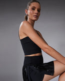 Saia Plissada Brilho Hook - Preto