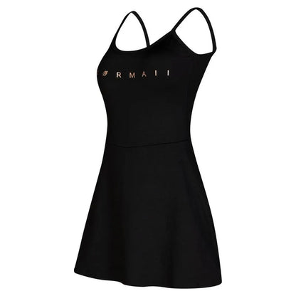 VESTIDO MACAQUINHO LINHA SAMANTHA BARIJAN BEACH TENNIS MORMAII 2025 PRETO