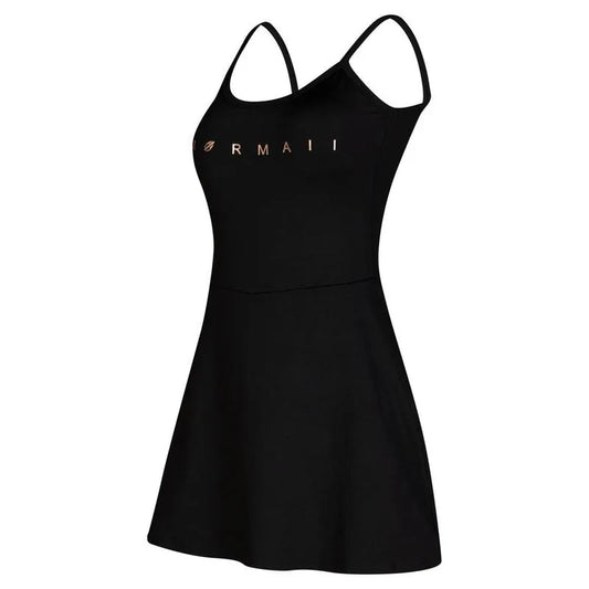 VESTIDO MACAQUINHO LINHA SAMANTHA BARIJAN BEACH TENNIS MORMAII 2025 PRETO