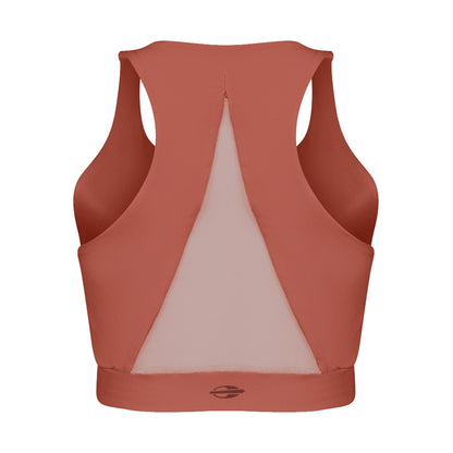 TOP NADADOR FEMININO BEACH SPORT TELA MORMAII 2902 TERRACOTA