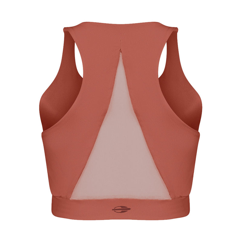 TOP NADADOR FEMININO BEACH SPORT TELA MORMAII 2902 TERRACOTA