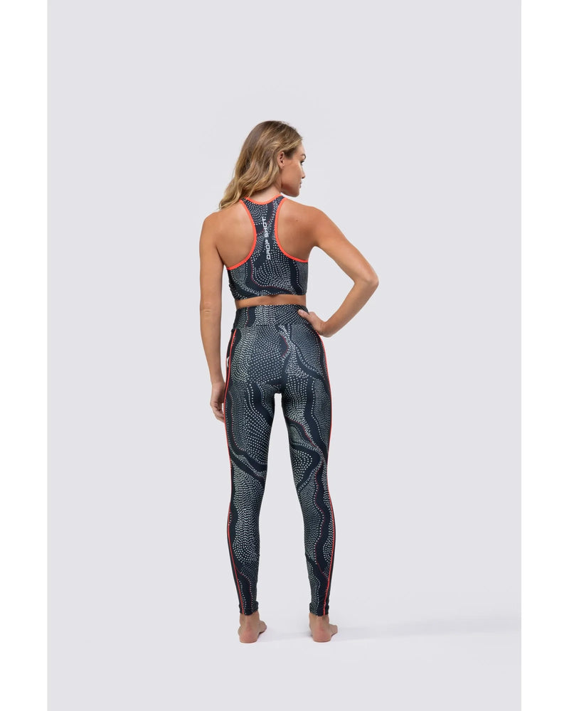 Legging DROP SHOT GRETA - Preto/Coral