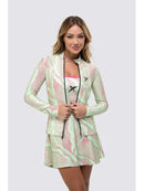 Jaqueta DROP SHOT GRETA - Verde/Rosa