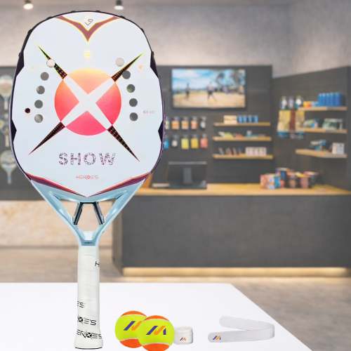 Raquete Beach Tennis Heroes Sofia Show - Carbono 3K + Brinde