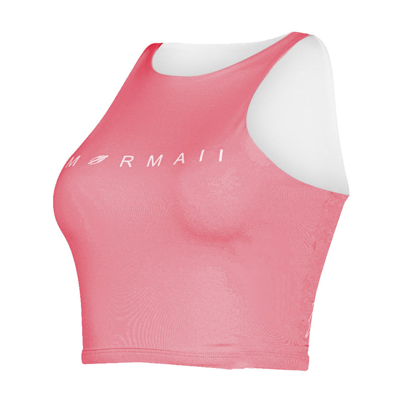 TOP FEMININO DUPLA FACE BEACH MORMAII 2941 ROSA/BRANCO