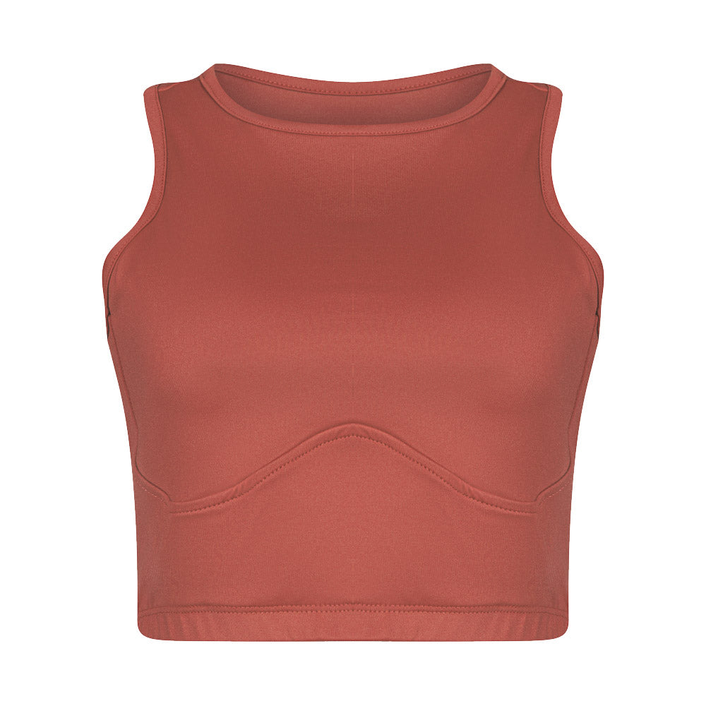 TOP CROPPED FEMININO RECORTE BEACH MORMAII 2900 TERRACOTA