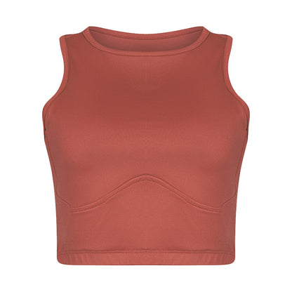 TOP CROPPED FEMININO RECORTE BEACH MORMAII 2900 TERRACOTA