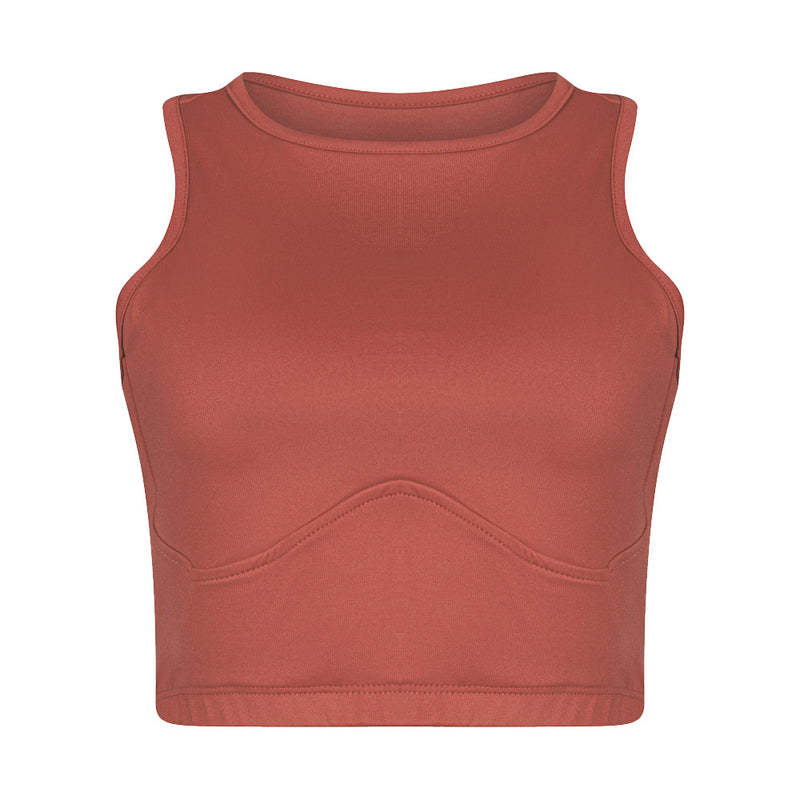 TOP CROPPED FEMININO RECORTE BEACH SPORTS MORMAII 2900 TERRACOTA