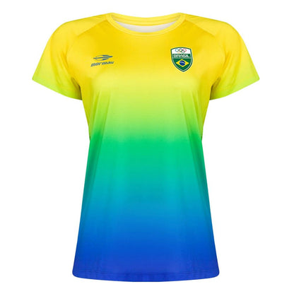 CAMISETA MANGA CURTA FEMININA DEGRADE TIME BRASIL MORMAII 076S