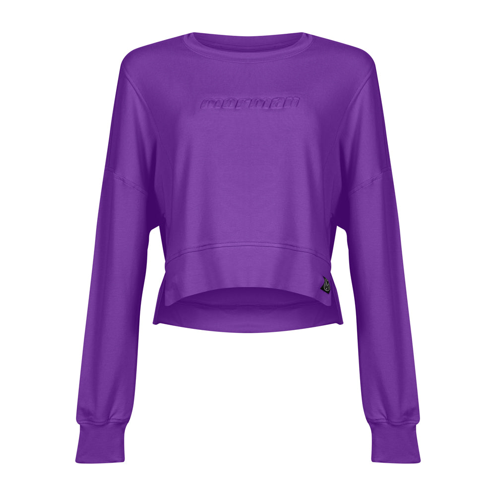 BLUSAO MOLETOM CROPPED BEACH TENNIS VITORIA MARCHEZINI MORMAII 2025 ROXO
