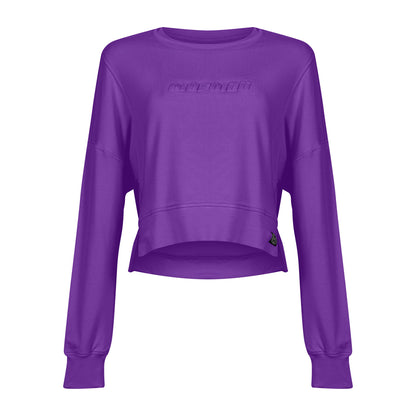 BLUSAO MOLETOM CROPPED BEACH TENNIS VITORIA MARCHEZINI MORMAII 2025 ROXO