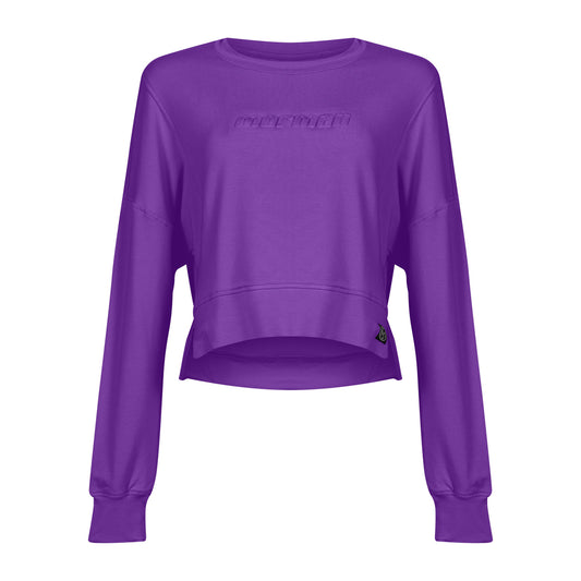BLUSAO MOLETOM CROPPED BEACH TENNIS VITORIA MARCHEZINI MORMAII 2025 ROXO