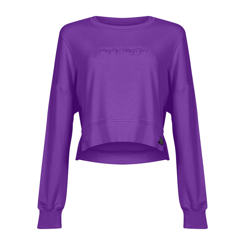 BLUSAO MOLETOM CROPPED BEACH TENNIS VITORIA MARCHEZINI MORMAII 2025 ROXO