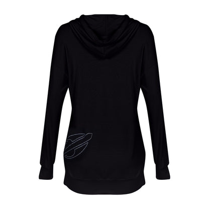 BLUSAO FEMININO COM CAPUZ BEACH TENNIS MORMAII 2951 PRETO